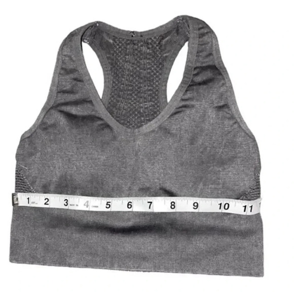 FREE PEOPLE WASHED GREY LONGLINE LIGHTLY PADDED SPORTS BRA SIZE XS/S - Picture 3 of 6